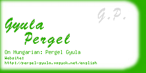 gyula pergel business card